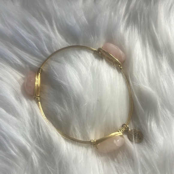 Bourbon and Boweties Pink Oval Quartz Bangle - Picture 1 of 7